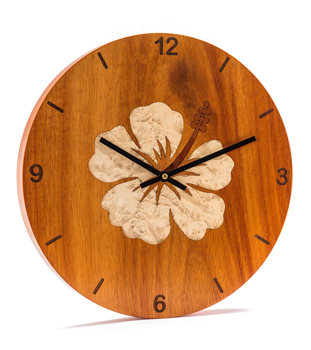 Hibiscus Wall Clock