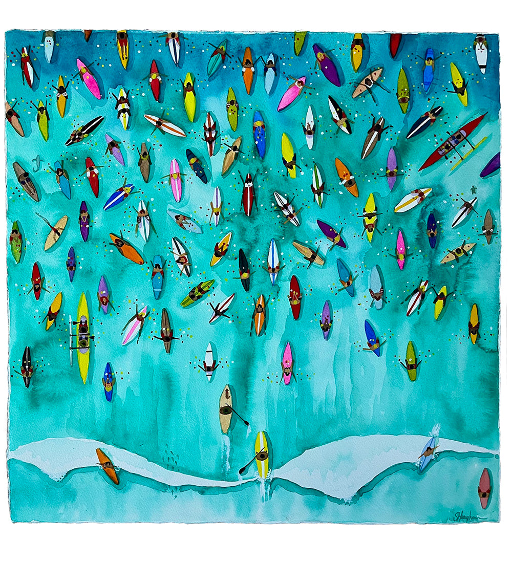 Paddle Out for Lahaina #82 by Sarah Houglum