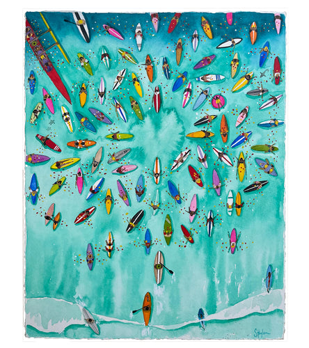 Paddle Out for Lahaina #60 by Sarah Houglum