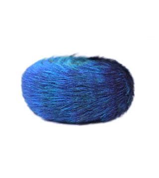 黄金時代の華やかな美（青） - 羽根飾りの帽子バンド