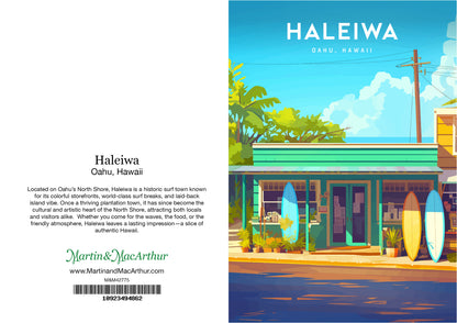 Greeting Card "Haleiwa, Oahu" Hawaii Travel Art