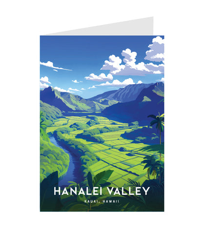 Greeting Card "Hanalei Valley, Kauai" Hawaii Travel Art