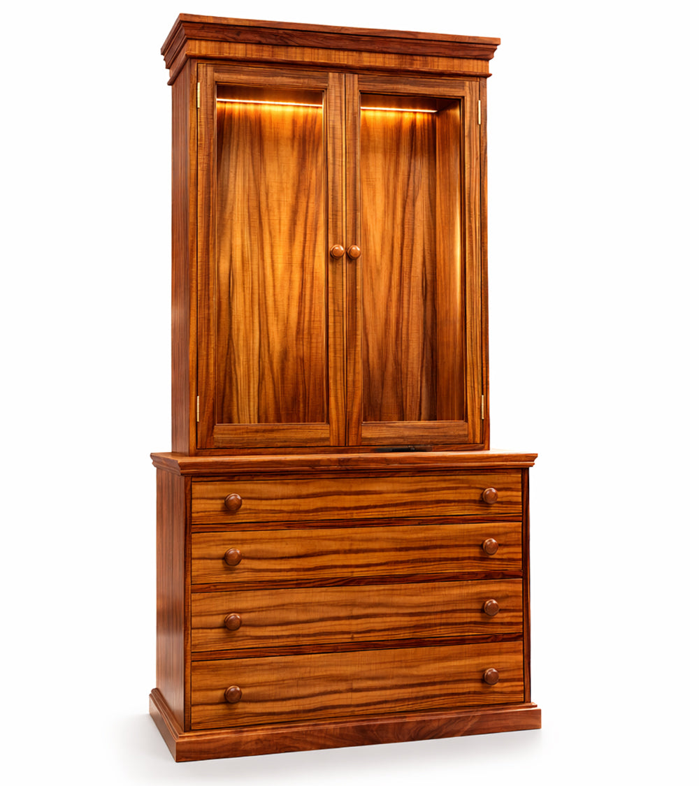Heritage China Hutch with One Pair of Double Doors