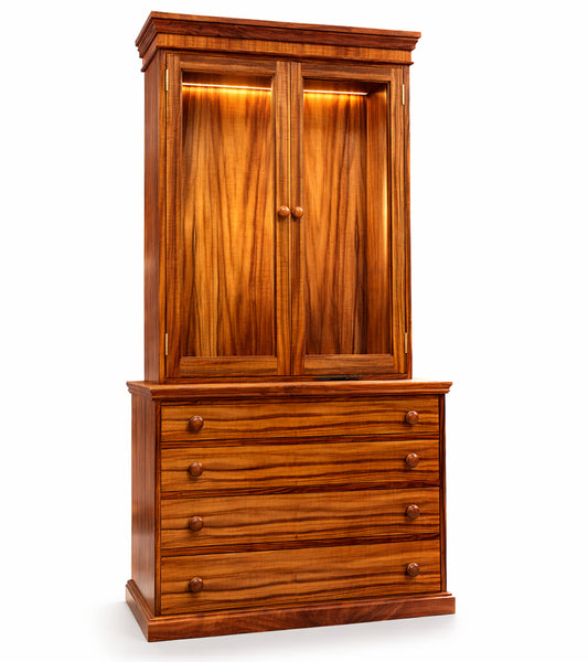 Heritage China Hutch with One Pair of Double Doors