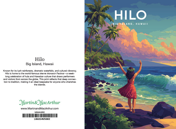 Greeting Card "Hilo, Big Island" Hawaii Travel Art