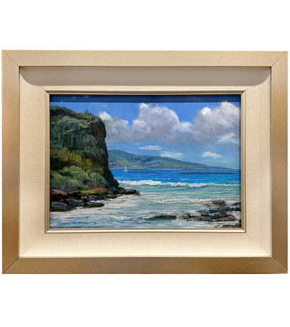 Original Pastel Painting "Honokohau Bay" by Michael Clements 17 x 12