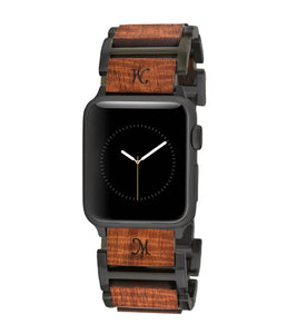 Koa Hybrid Black Apple Watch Band