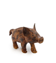 Koa Wood Sculpture "Hawaiian Boar & Keiki" by Craig Nichols