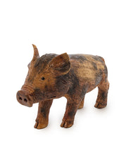 Koa Wood Sculpture "Hawaiian Boar & Keiki" by Craig Nichols