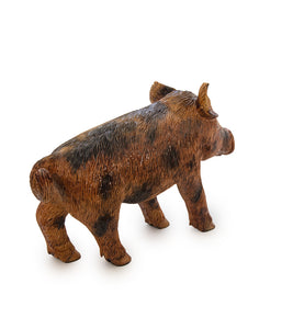 Koa Wood Sculpture "Hawaiian Boar & Keiki" by Craig Nichols