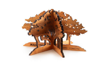 Exhibición de mesa con árbol de baniano Koa 3D Lahaina 
