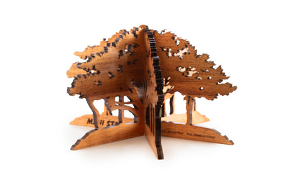 Exhibición de mesa con árbol de baniano Koa 3D Lahaina 