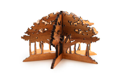 Exhibición de mesa con árbol de baniano Koa 3D Lahaina 