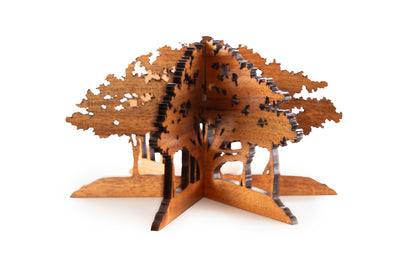 Exhibición de mesa con árbol de baniano Koa 3D Lahaina 