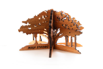 Exhibición de mesa con árbol de baniano Koa 3D Lahaina 