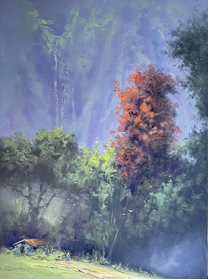 原画：江口ジョージ作「滝のささやき」