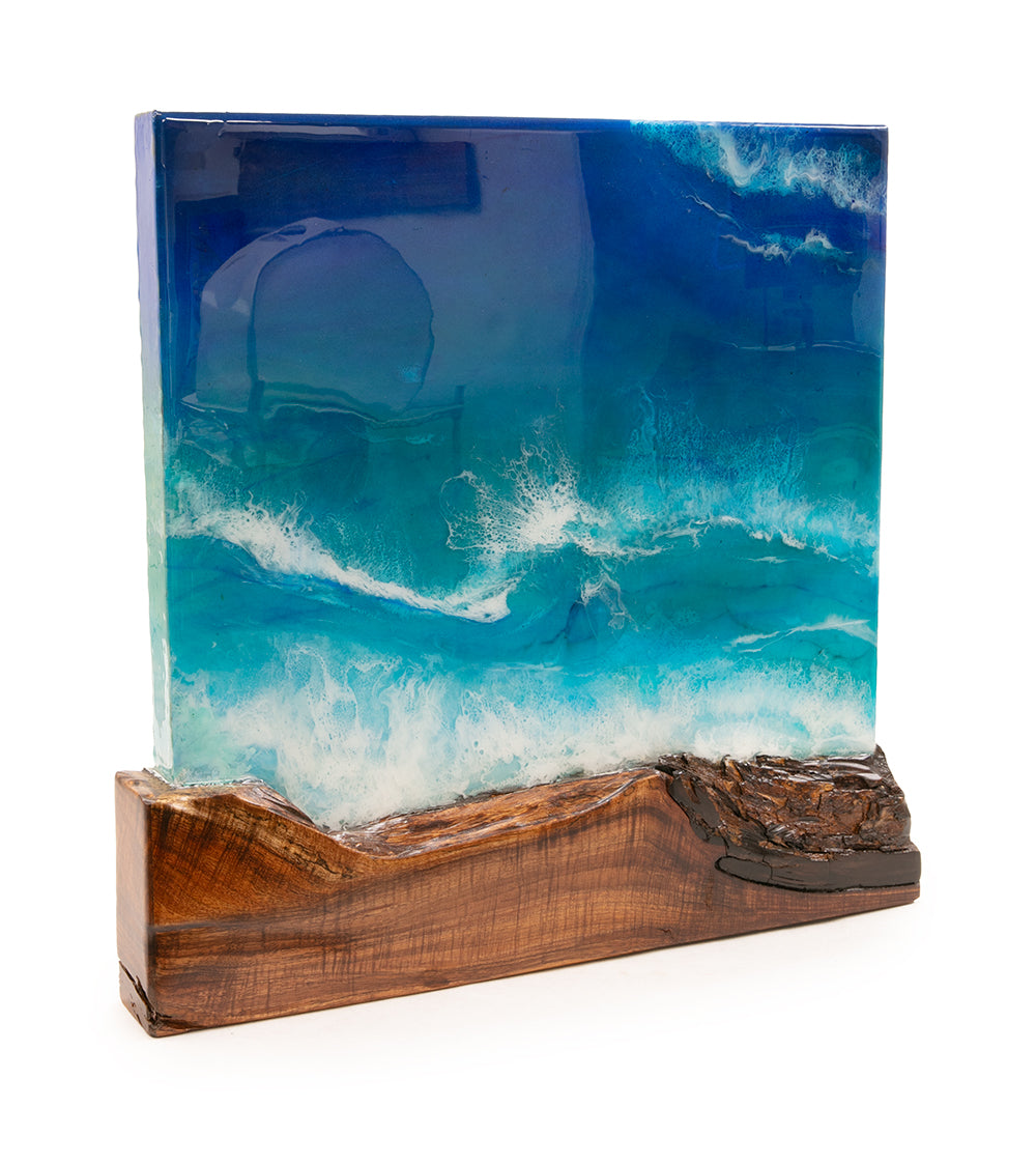 Koa/Resin Wall Art "Makapuʻu Point" de S. Isaac Anderson
