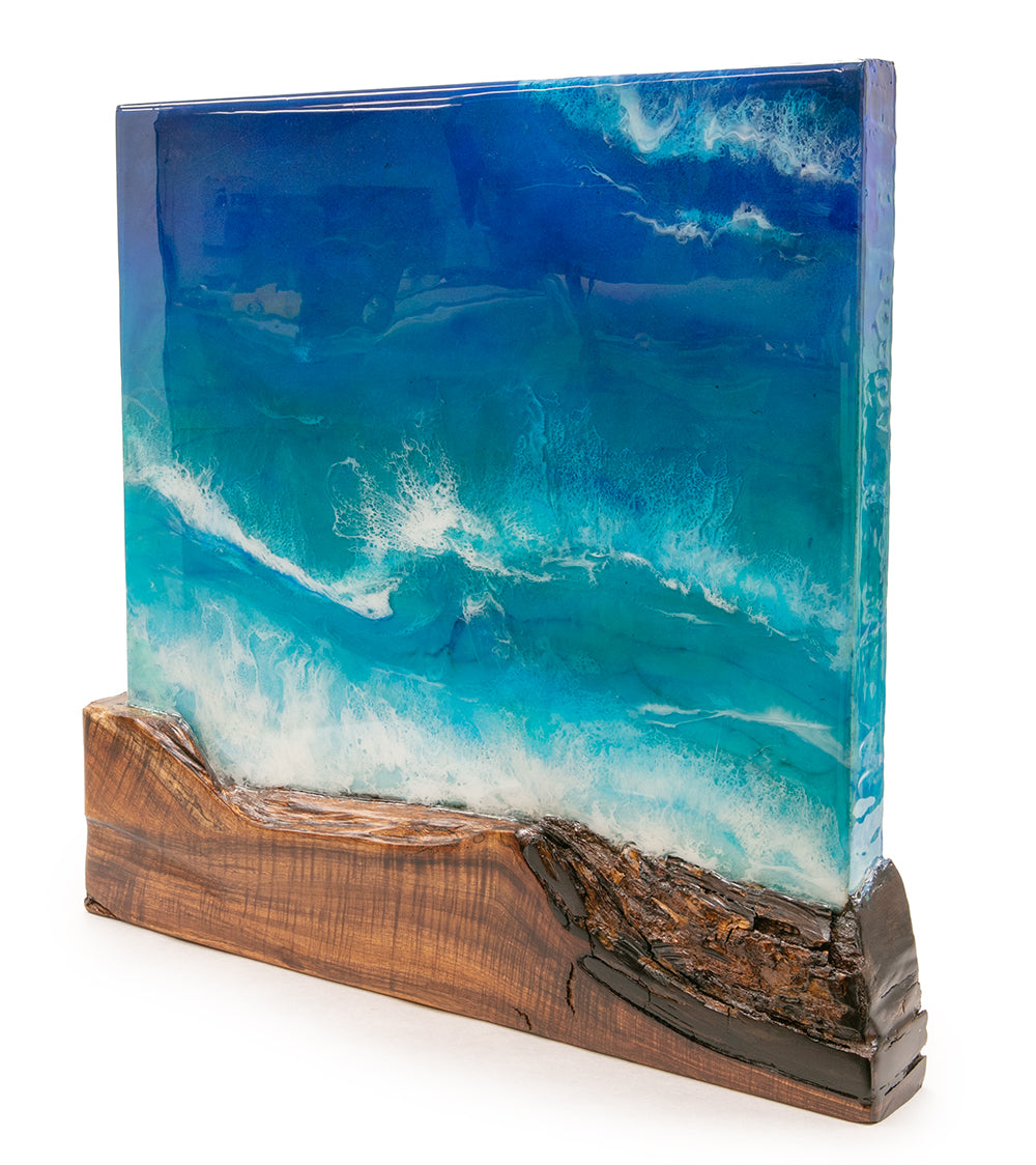 Koa/Resin Wall Art "Makapuʻu Point" de S. Isaac Anderson