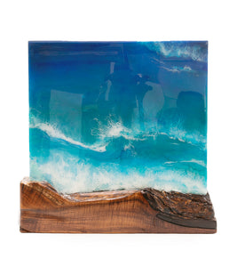 Koa/Resin Wall Art "Makapuʻu Point" by S. Isaac Anderson