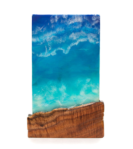 Arte mural de koa/resina 