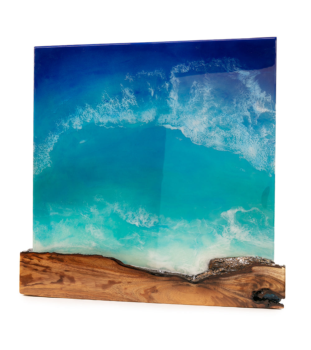 Koa/Resin Wall Art "KalaeʻO Makaha" by S. Isaac Anderson