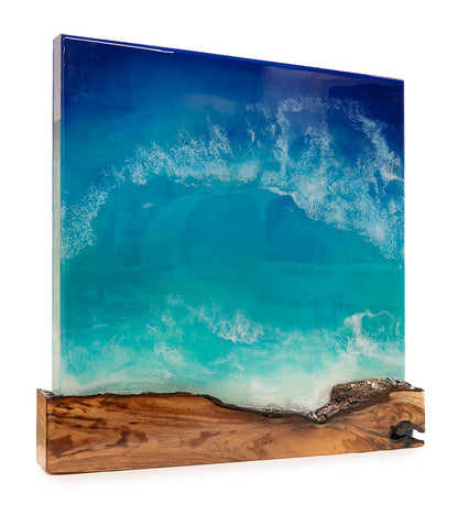 Koa/Resin Wall Art "KalaeʻO Makaha" by S. Isaac Anderson