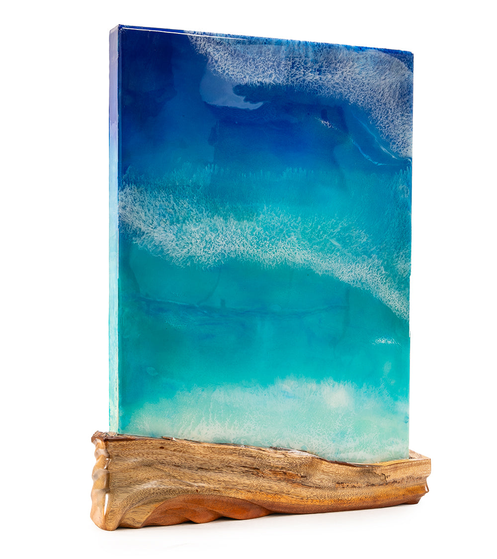 Koa/Resin Wall Art "Eheuʻanela Kuhaone" by S. Isaac Anderson