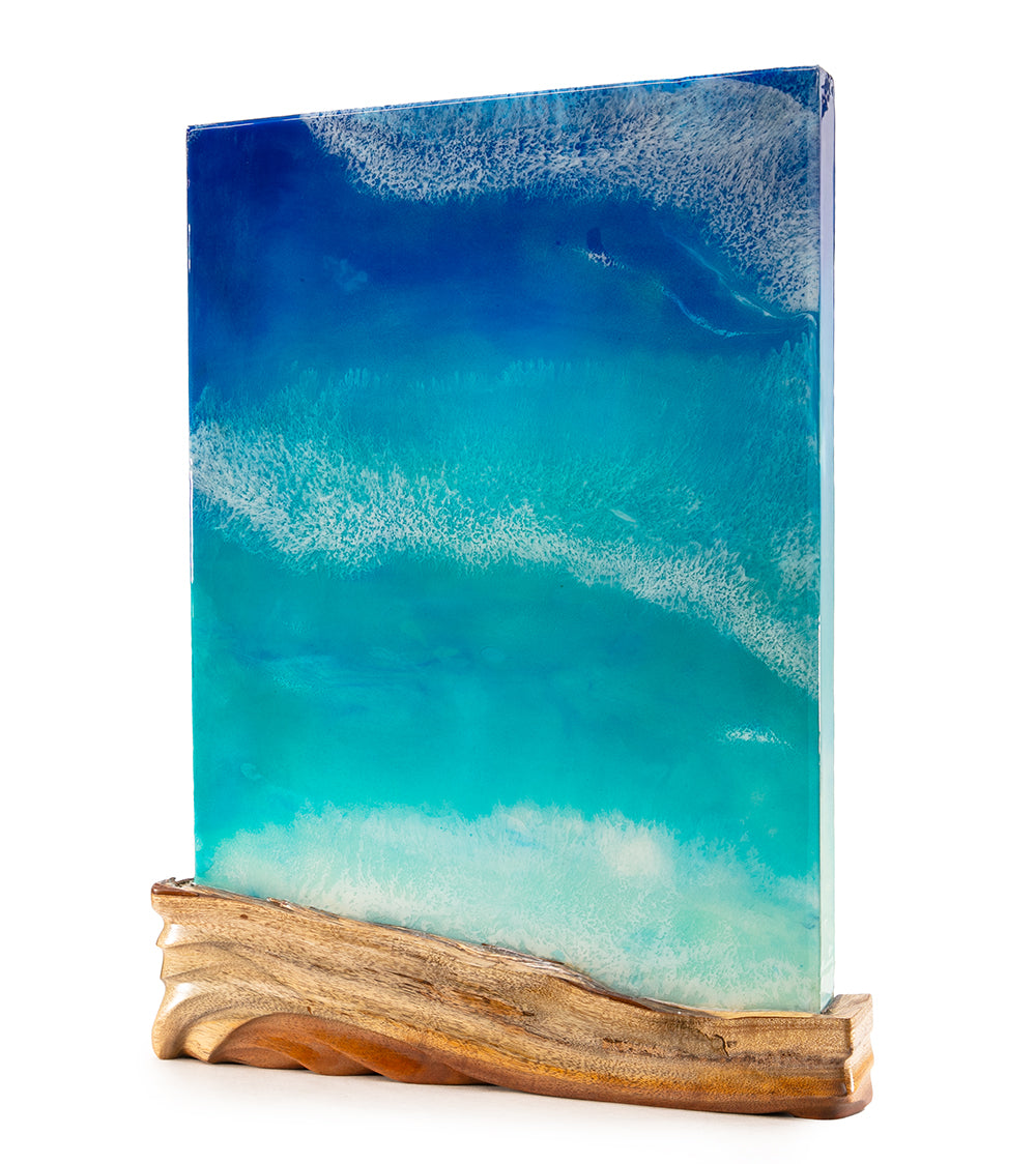 Koa/Resin Wall Art "Eheuʻanela Kuhaone" by S. Isaac Anderson