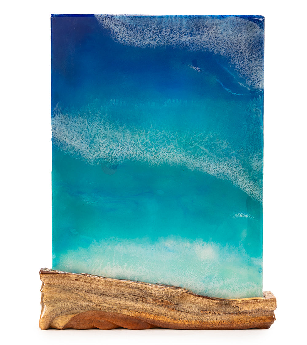 Koa/Resin Wall Art "Eheuʻanela Kuhaone" by S. Isaac Anderson