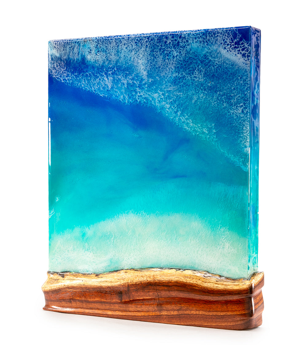 Koa/Resin Wall Art "Kanaina Sands" by S. Isaac Anderson