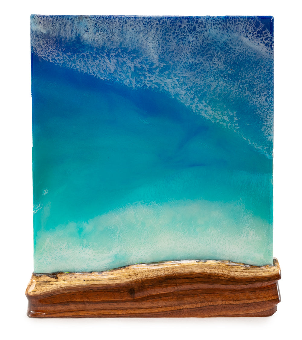 Koa/Resin Wall Art "Kanaina Sands" by S. Isaac Anderson