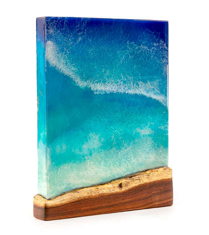 Koa/Resin Wall Art "Kihole Beach" by S. Isaac Anderson
