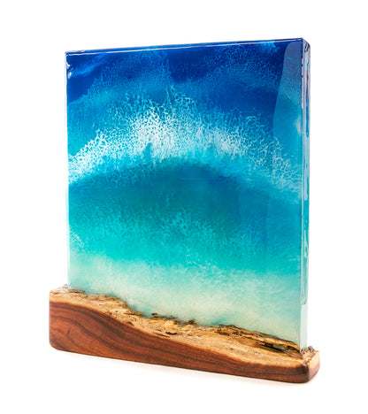 Koa/Resin Wall Art "Kaʻena Point" by S. Isaac Anderson