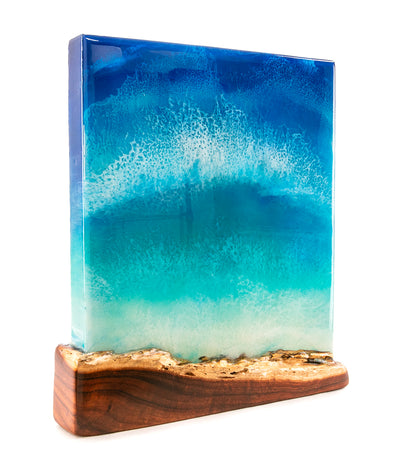 Koa/Resin Wall Art "Kaʻena Point" by S. Isaac Anderson