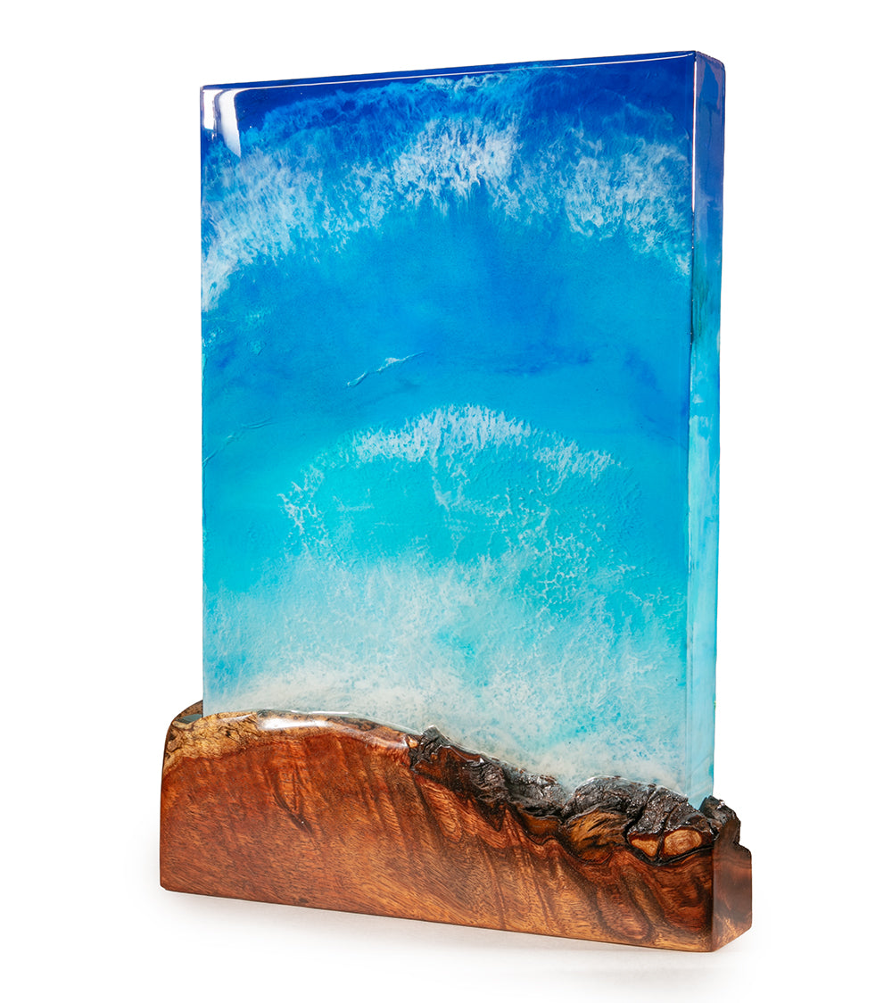 Koa/Resin Wall Art "Kiholo Bay" by S. Isaac Anderson