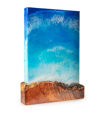 Koa/Resin Wall Art "Kiholo Bay" by S. Isaac Anderson