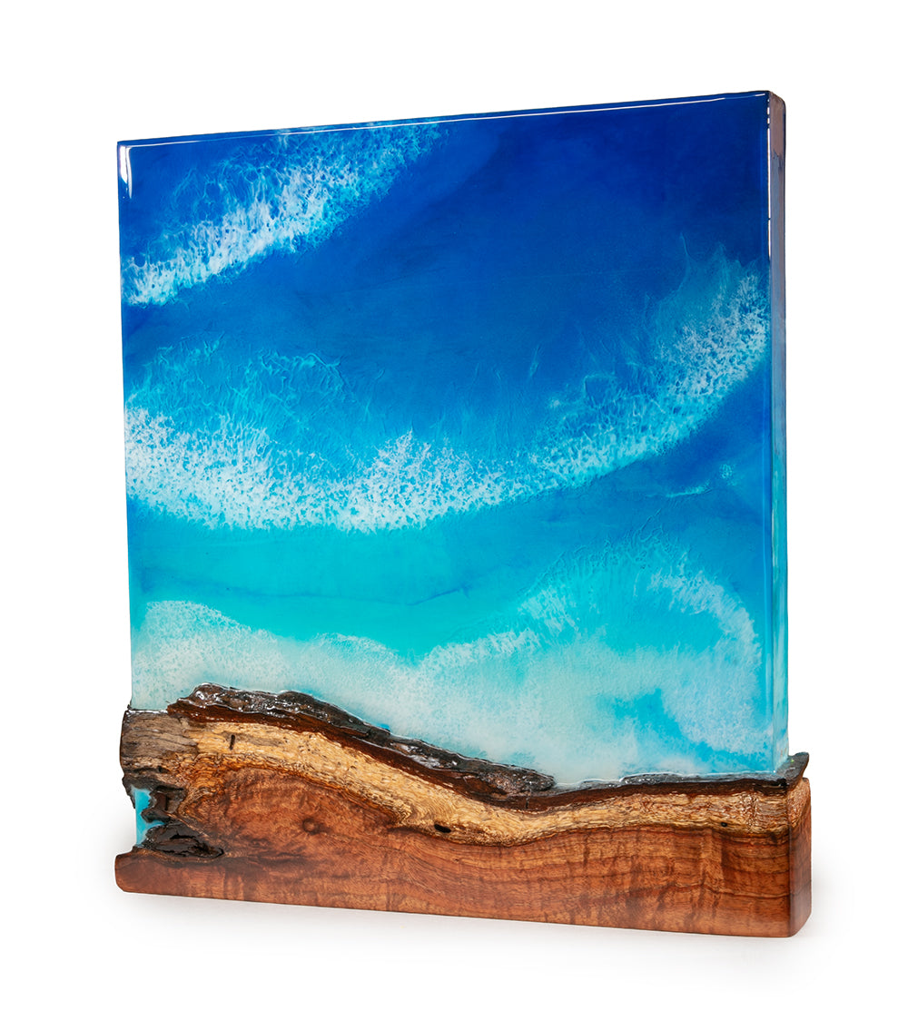 Koa/Resin Wall Art "Kekaha Kai Beach" by S. Isaac Anderson
