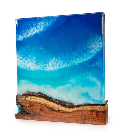 Koa/Resin Wall Art "Kekaha Kai Beach" by S. Isaac Anderson