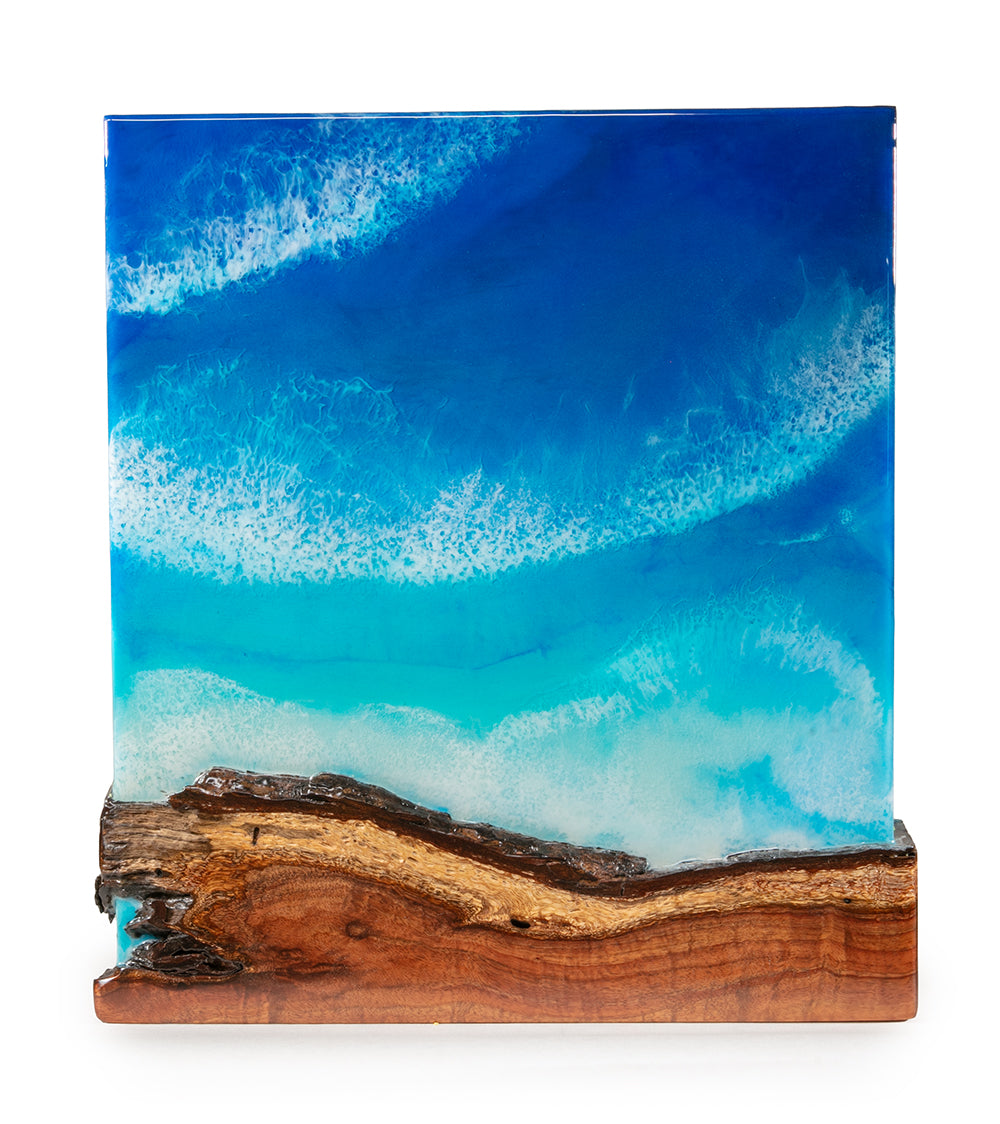 Koa/Resin Wall Art "Kekaha Kai Beach" by S. Isaac Anderson