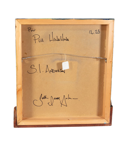 Koa/Resin Wall Art "Pua Hina Hina" by S. Isaac Anderson