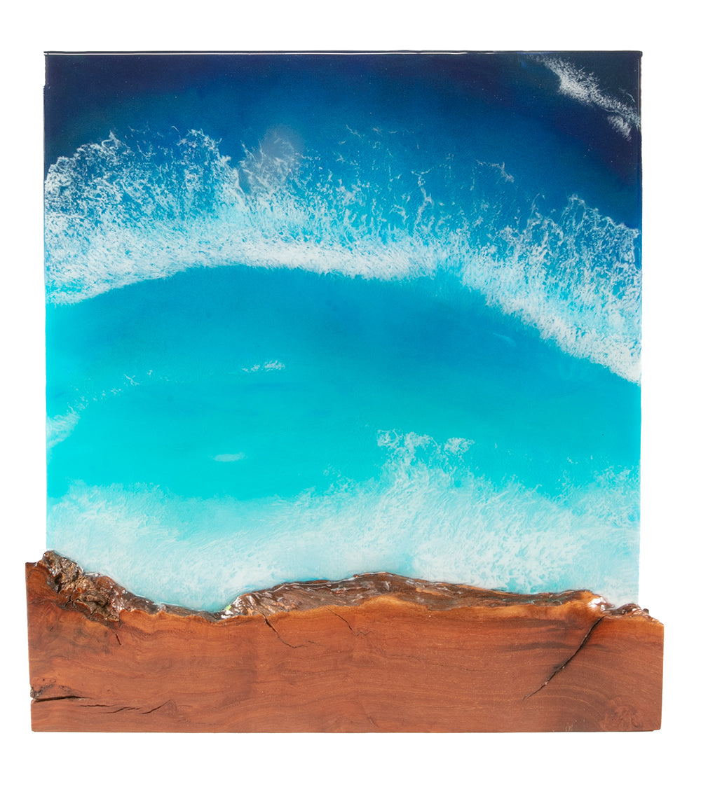 Koa/Resin Wall Art "Pua Hina Hina" by S. Isaac Anderson