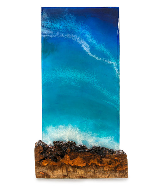 Mango/Resin Wall Art "Kaena Point 1" by S. Isaac Anderson