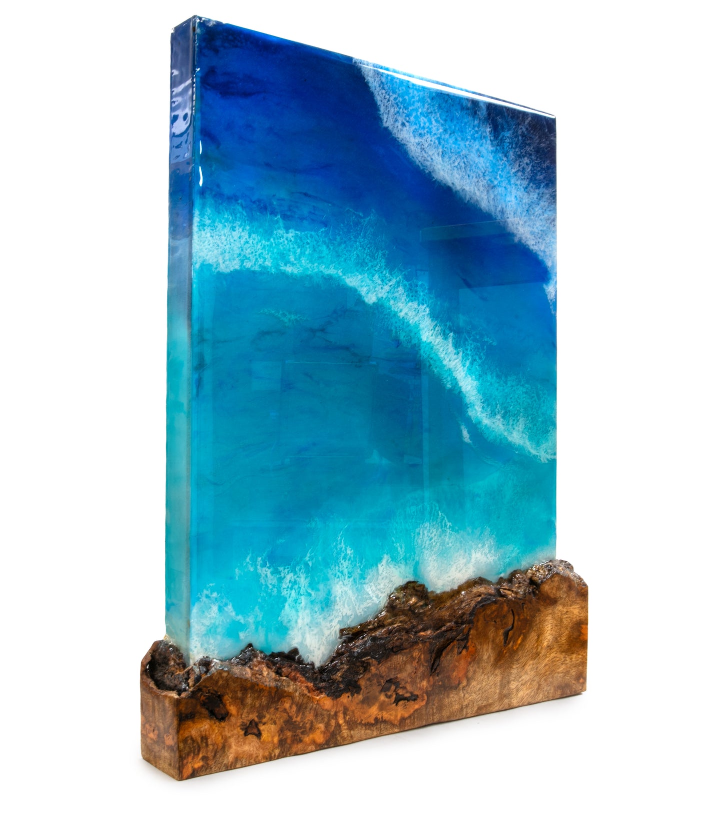 Mango/Resin Wall Art "Kaena Point 2" by S. Isaac Anderson