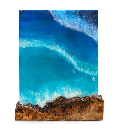 Mango/Resin Wall Art "Kaena Point 2" by S. Isaac Anderson