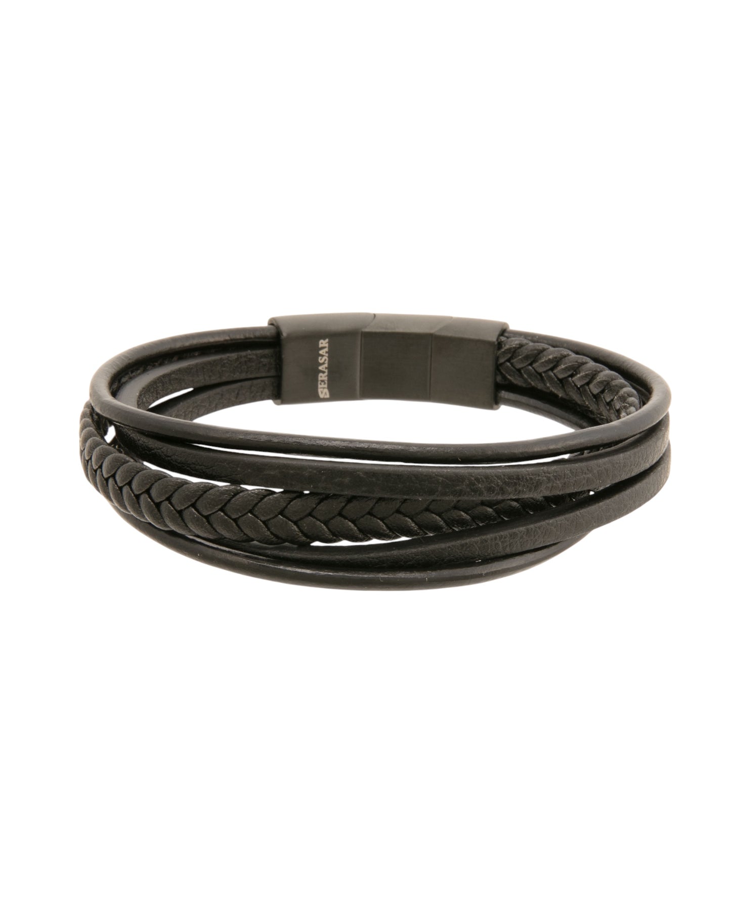 Mens Bracelet Black 5 Strap