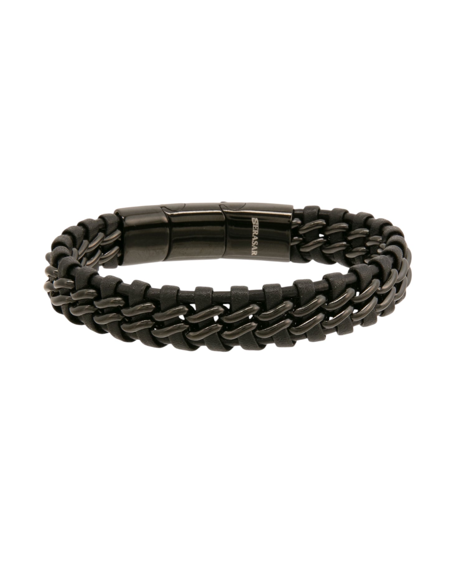 Mens Bracelet Black Braided