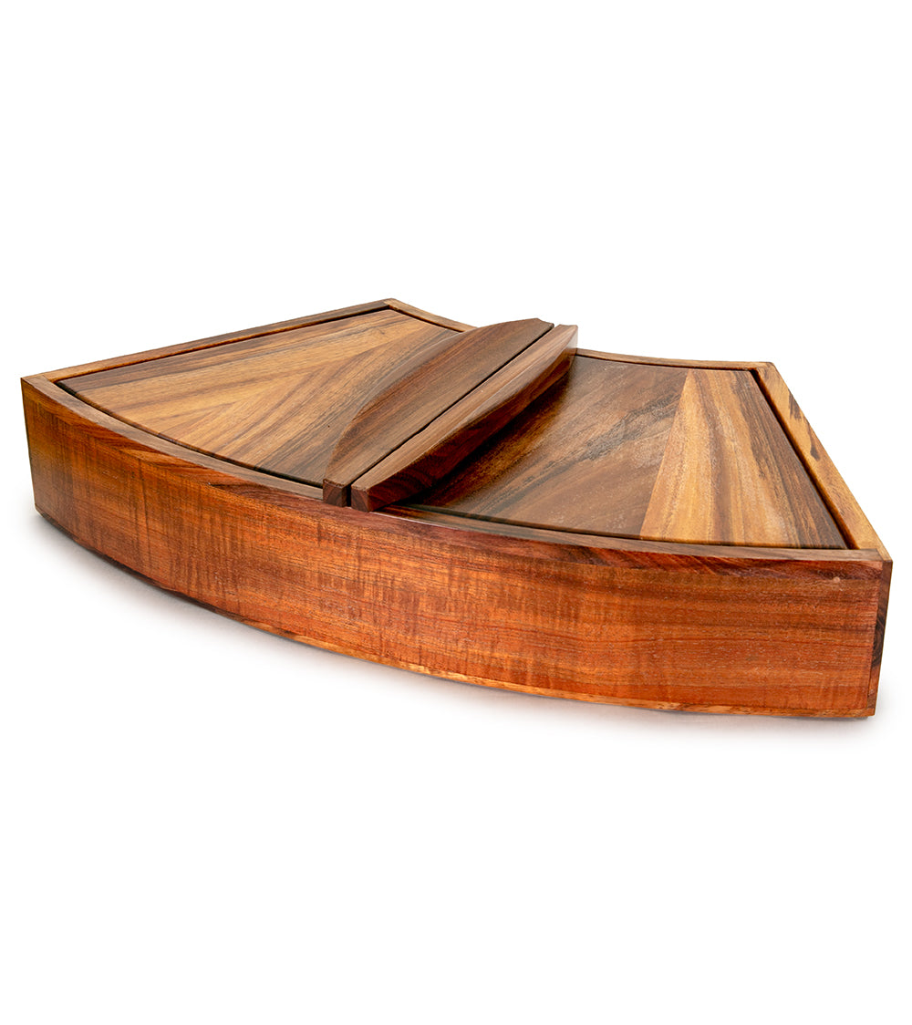 Solid Koa and Grandillo Wood Fan Box
