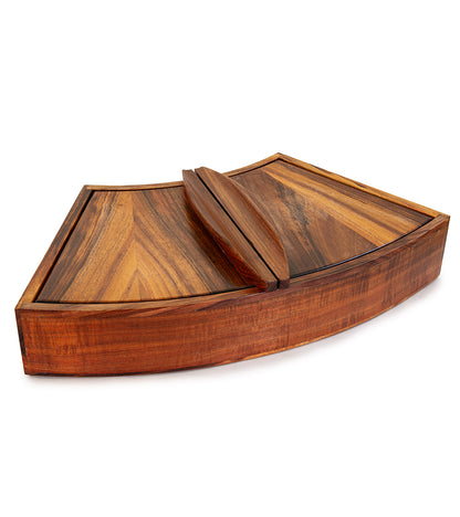 Solid Koa and Grandillo Wood Fan Box