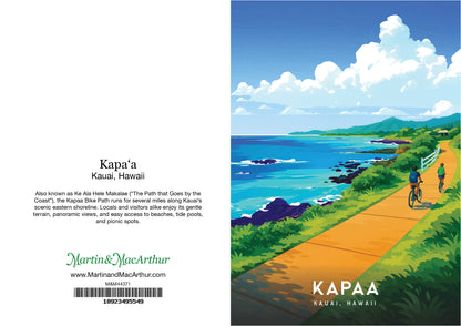 Greeting Card "Kapaʻa, Kauai" Hawaii Travel Art