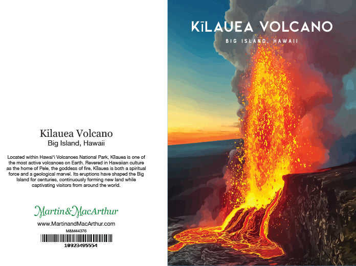 Greeting Card "Kilauea Volcano, Big Island" Hawaii Travel Art